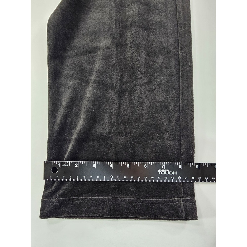 NEW Kim Rogers Women's Velour Pants XL Black Wide Leg Lounge Casual Soft Shiny - Picture 6 of 8